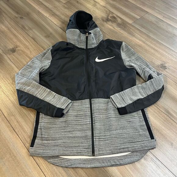Nike Basketball Grey Full Zip Hoodie Men‎ Medium - Picture 1 of 4